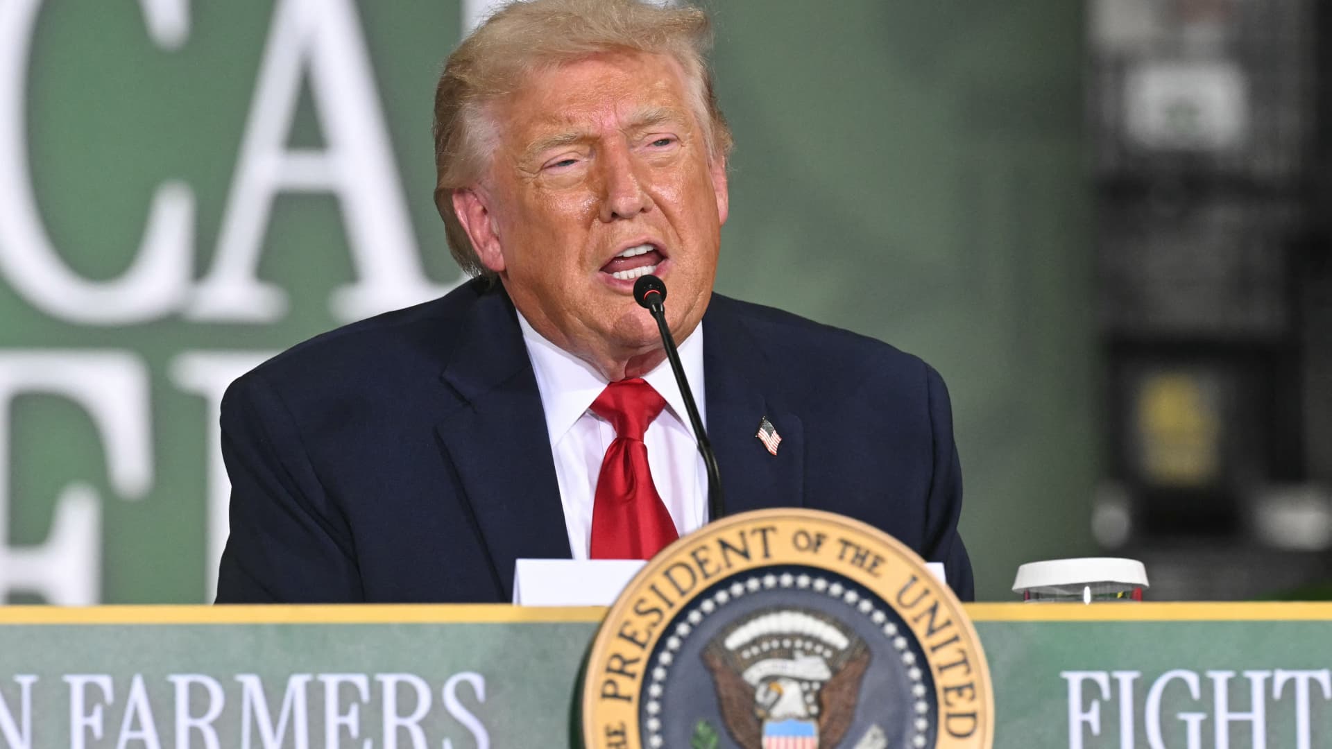 Trump storms out of interview after being challenged about election fraud claims, DOJ fund