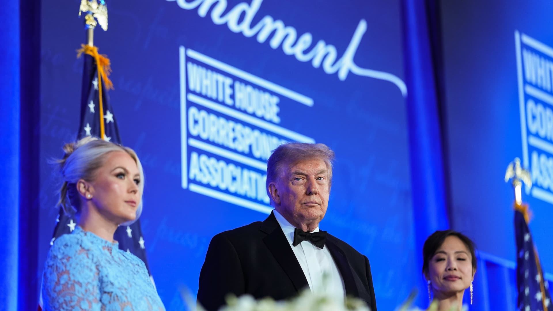 Trump mixes jokes with barbs at White House Correspondents’ dinner