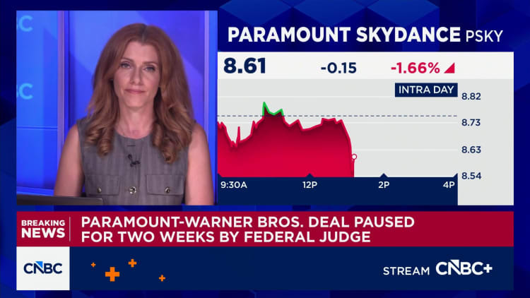 Paramount and Warner Bros. merger hit with temporary restraining order