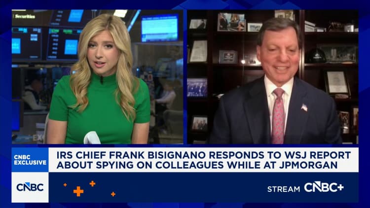 IRS chief Frank Bisignano dismisses JPMorgan spying allegations in WSJ story