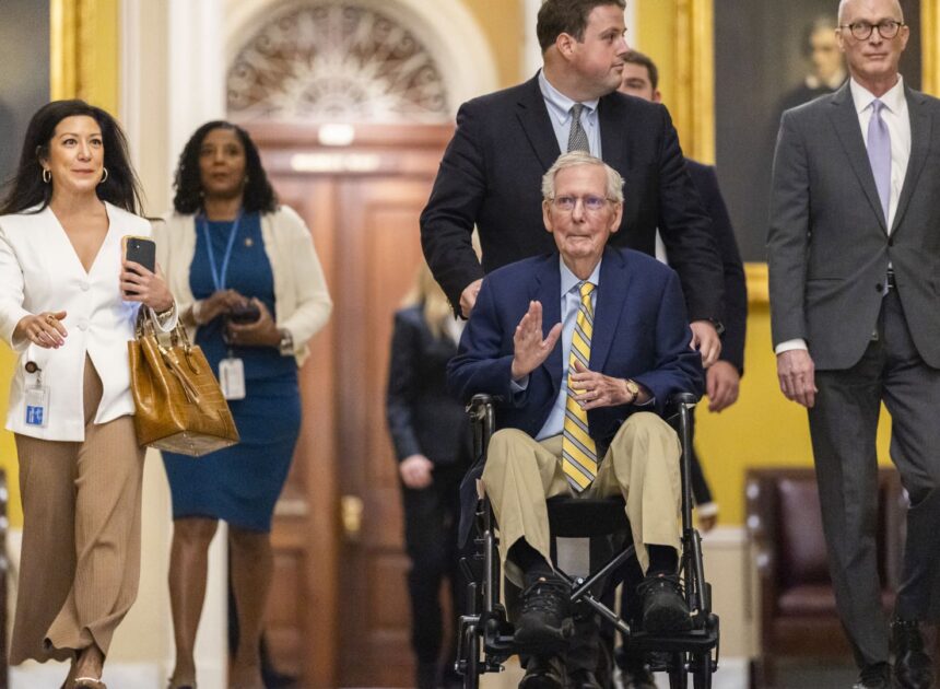 Mitch McConnell returns to Senate after three-month health absence