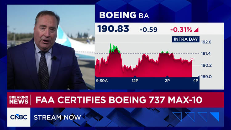 FAA certifies Boeing 737 Max-10