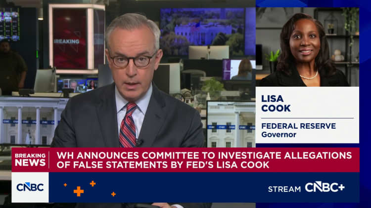 Trump appoints committee to investigate statements by the Fed’s Lisa Cook