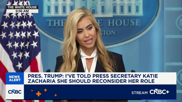 Trump: Press secretary Katie Zacharia should 'reconsider' role